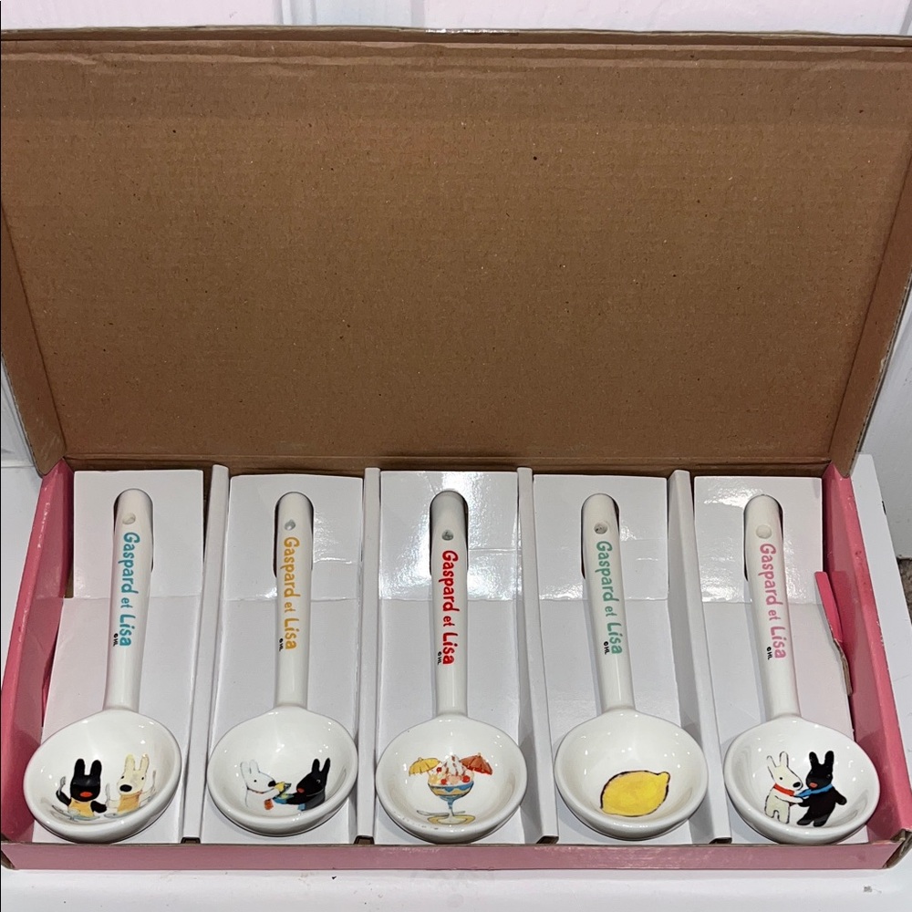 GASPARD ET LISA Ceramic spoon 5 piece set